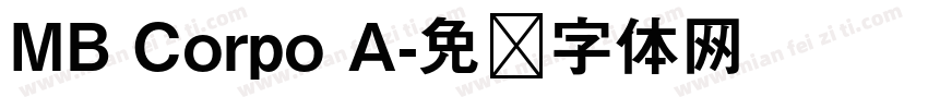 MB Corpo A字体转换